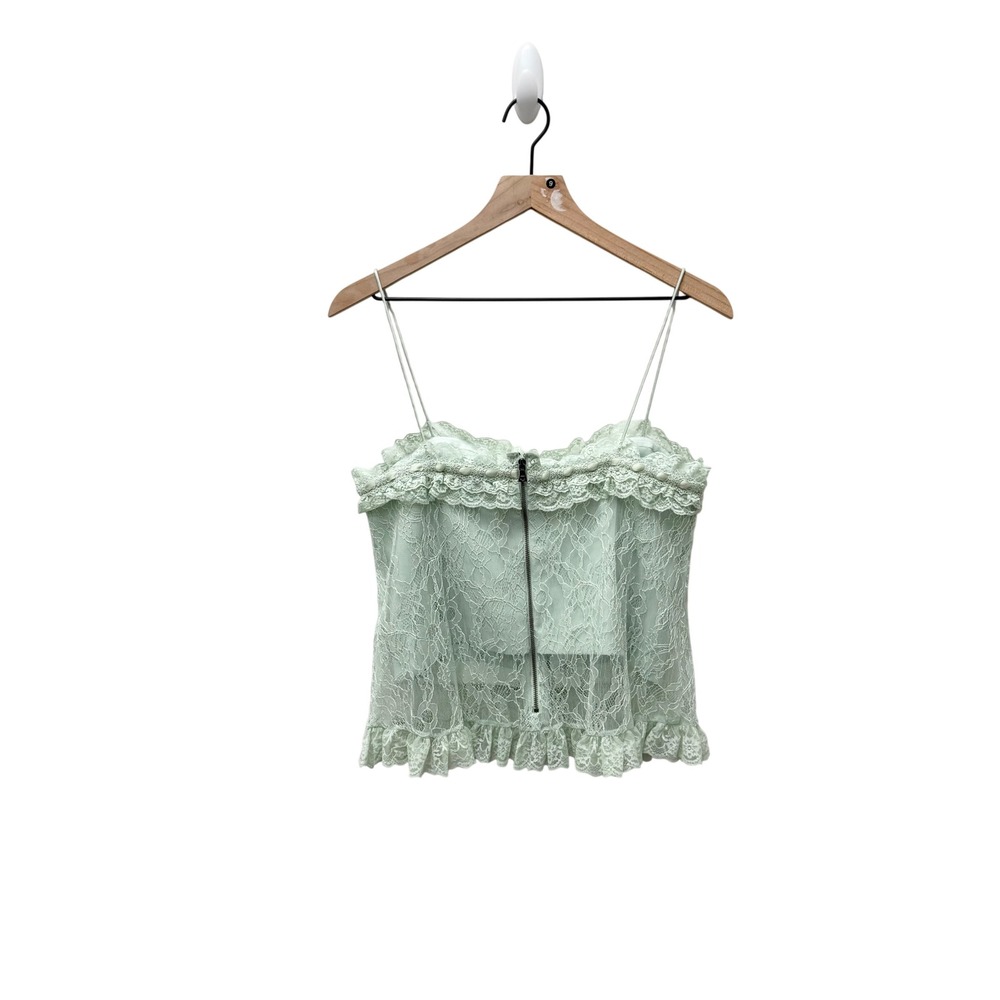 ALICE‎ + OLIVIA  Alessia Lace Top in Green Size 10 NWT - Picture 11 of 13